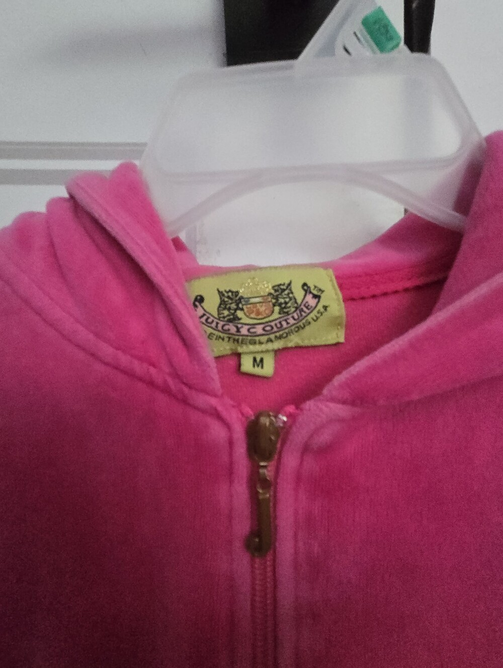 hot pink juicy couture velour zip-up hoodie - Picture 3 of 4